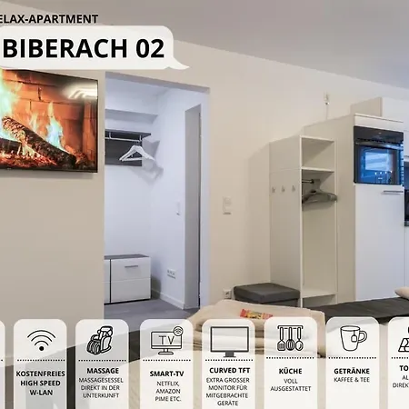 Relaxapartment 2 Massagesessel Smarttv Kueche Biberach an der Riß Exterior foto